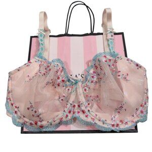Victoria’s Secret Dream Angels Embroidered Mesh Push-Up Bra No Padding NWT